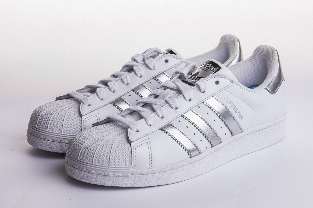S*perstar shoes footwear white/silver metallic/core black