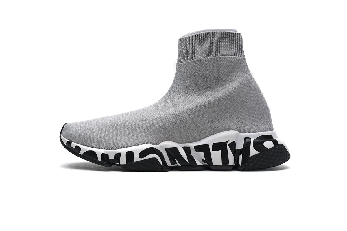 Ba*len*cia*ga stretch mesh high top sneaker grey