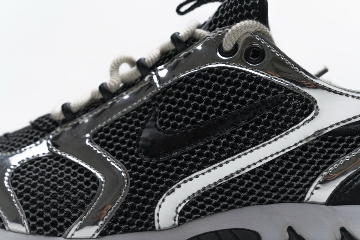 CU1854-001 Stussy x Nike Air Zoom Spiridon Cage 2 Black Silver