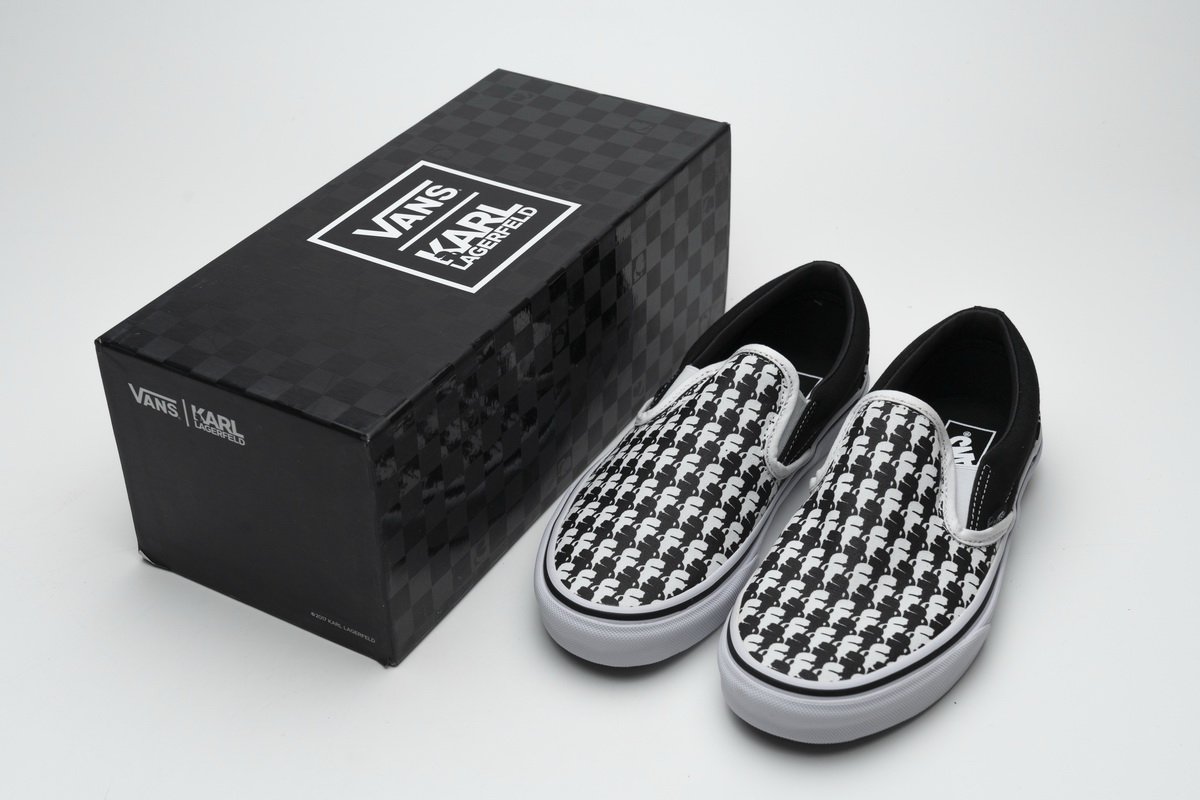 Vans Classic Slip-On Karl Lagerfeld Black White