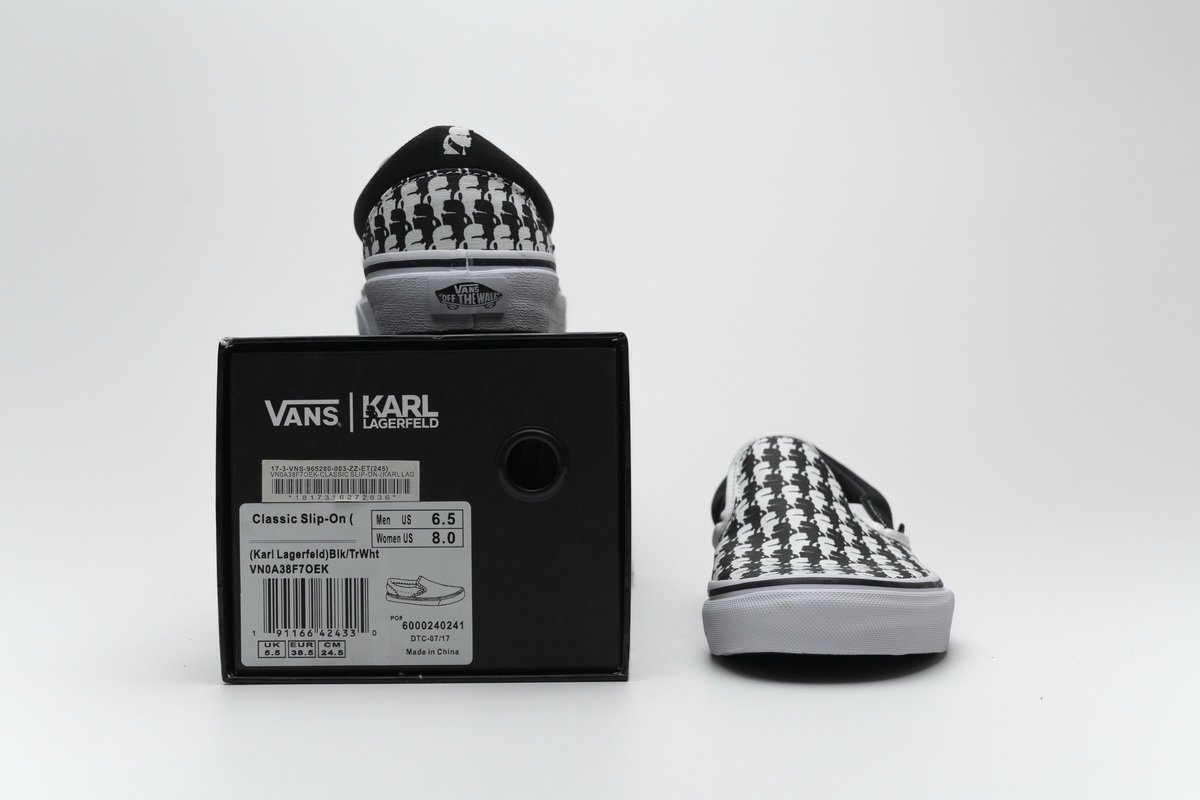 Vans Classic Slip-On Karl Lagerfeld Black White