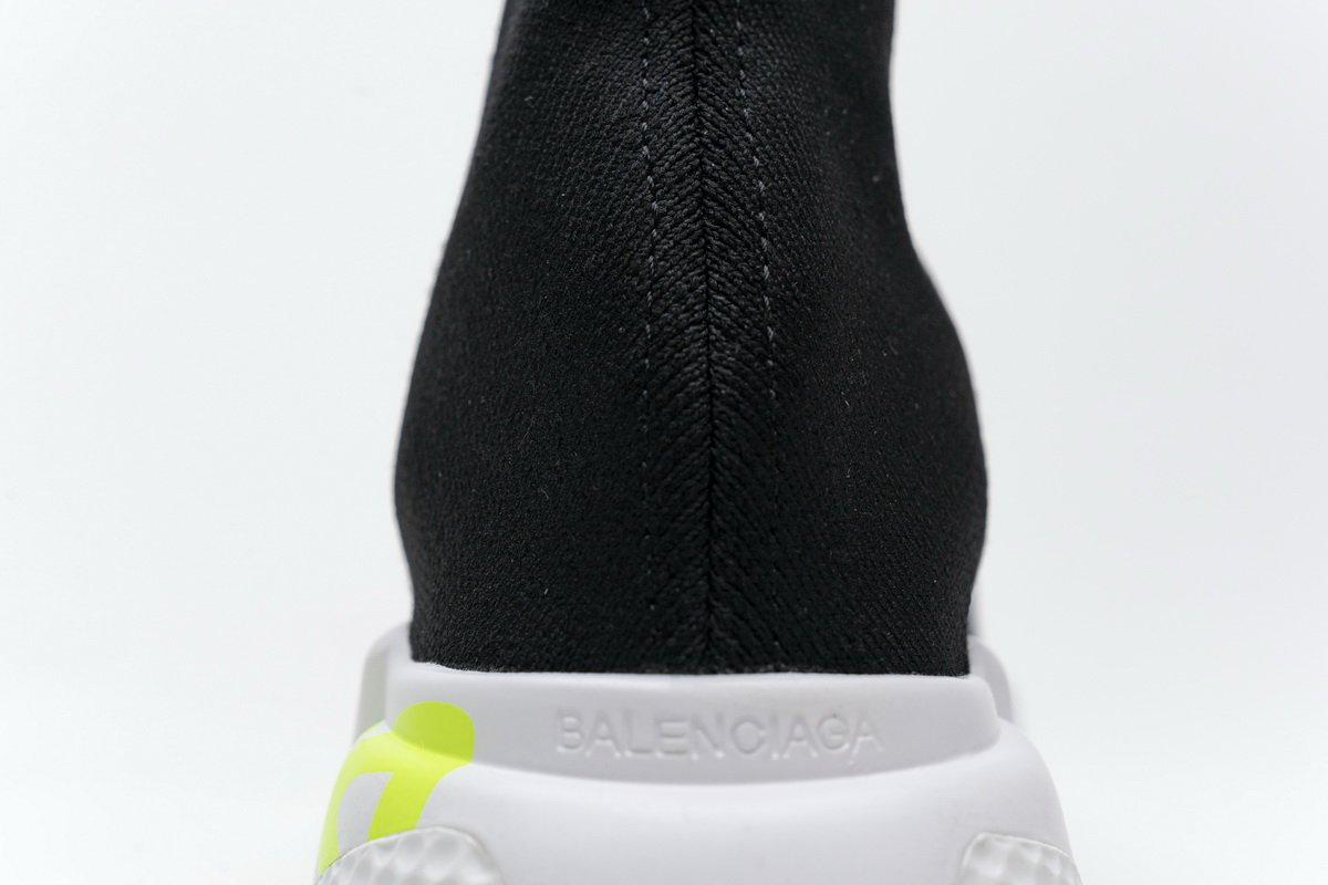 Ba*len*cia*ga stretch mesh high top sneaker black white
