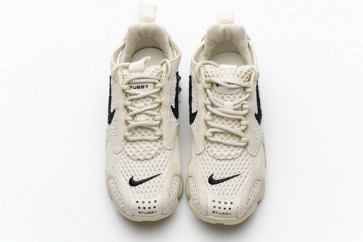 CQ5486-200 Stussy X Nike Air Zoom Spiridon Caged 2 Fossil