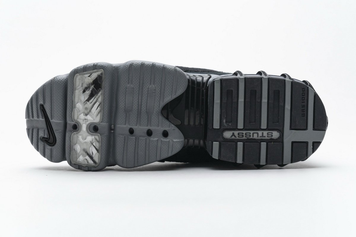 CQ5486-001 Stussy x Nike Air Zoom Spiridon Cage 2 Black Cool Grey