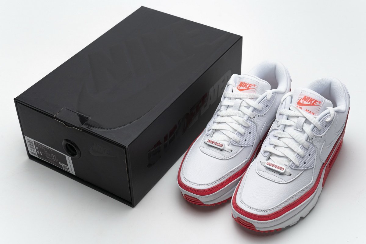 CJ7197-103 Undefeated x Nike Air Max 90 White Red