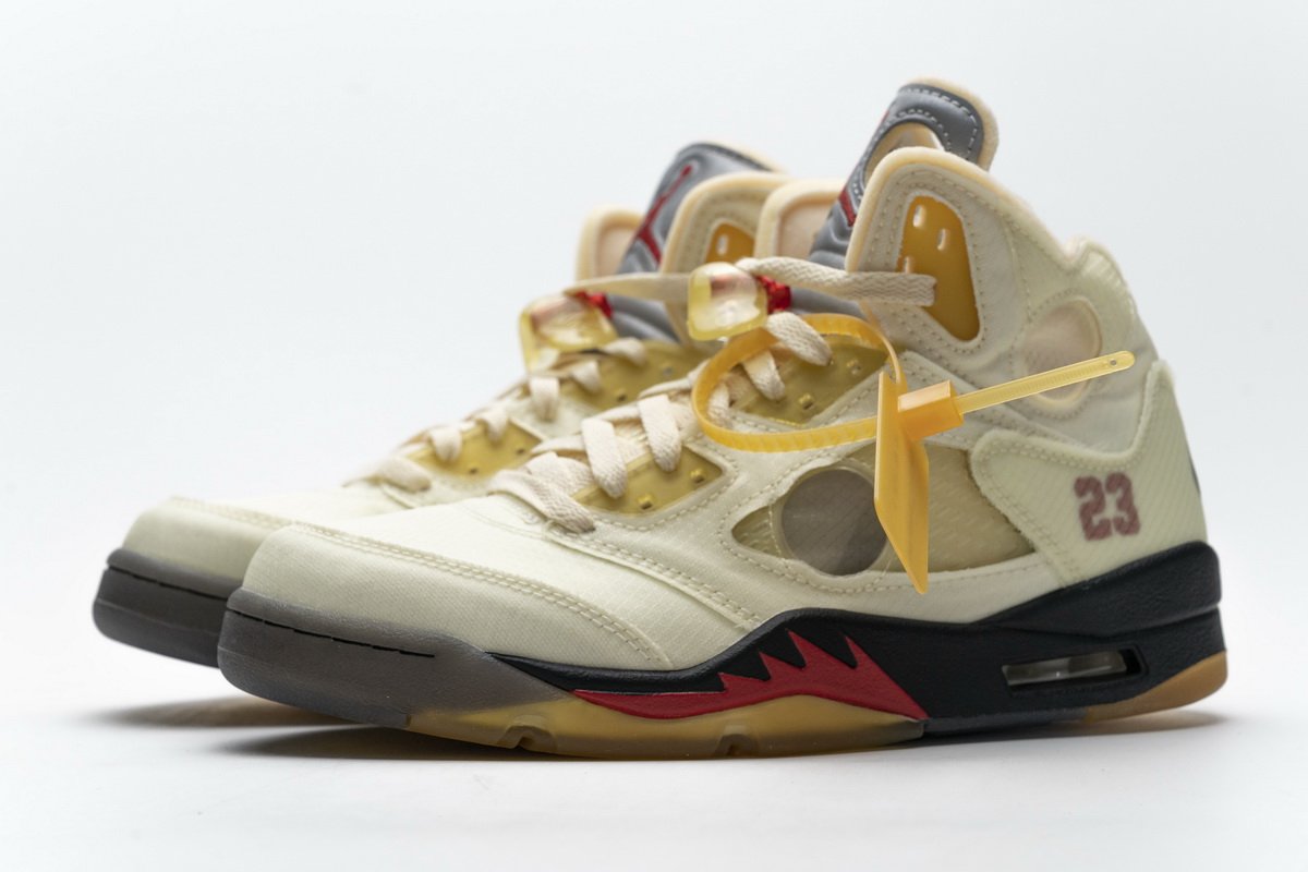 DH8565-100 OFF White x Air Jordan 5 Retro SP Sail