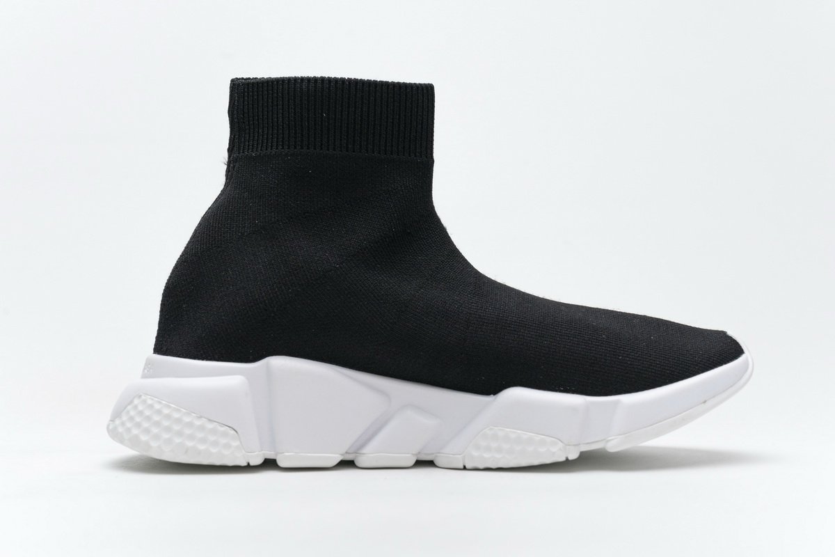 Ba*len*cia*ga stretch mesh high top sneaker black white