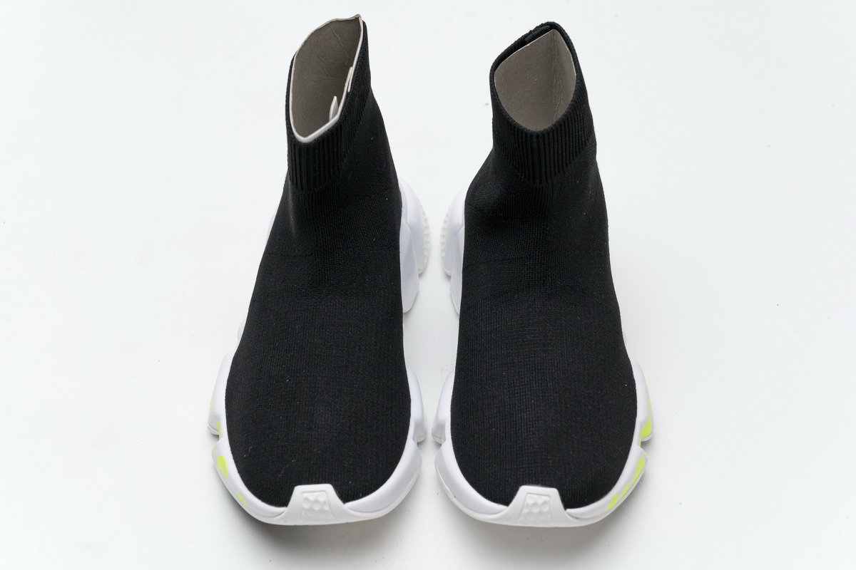 Ba*len*cia*ga stretch mesh high top sneaker black white