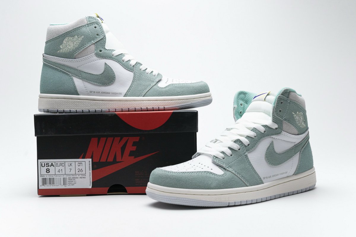 555088-311 Air Jordan 1 OG Hi Retro“Turbo Green”