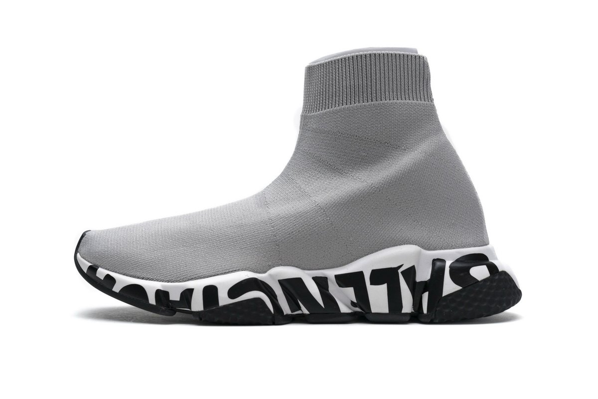 Ba*len*cia*ga stretch mesh high top sneaker grey