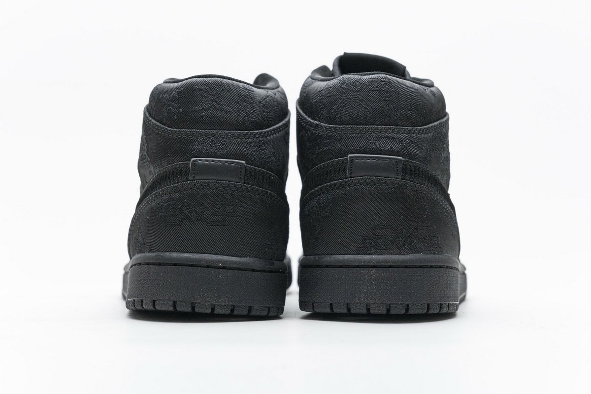 CU2804-300 Edison Chen x Air Jordan 1 Mid “Fearless Black”