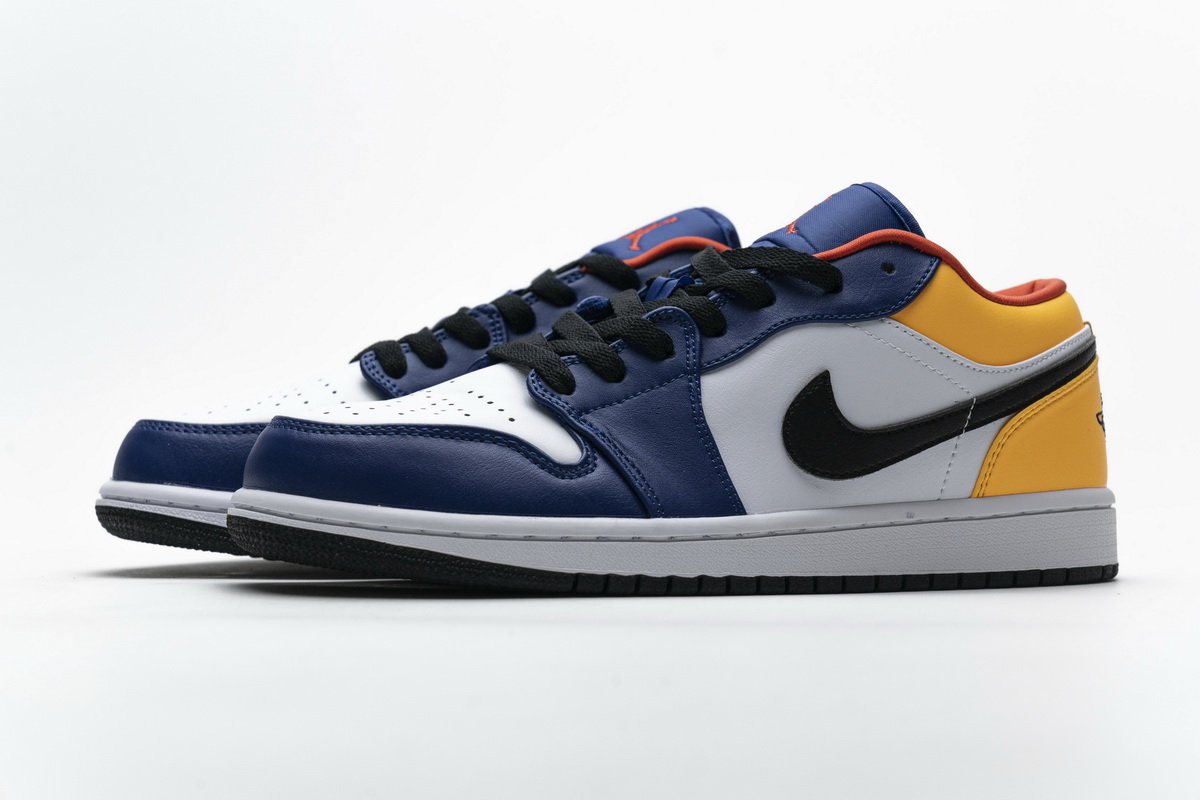 553558-123 Air Jordan 1 Low Blue Yellow Orange