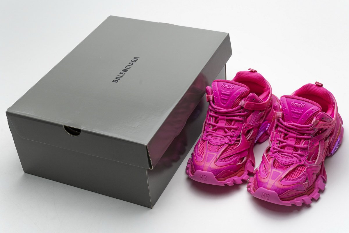 568615 W2FC1 5845 Blenciaga Track 2 Sneaker Fluo Pink
