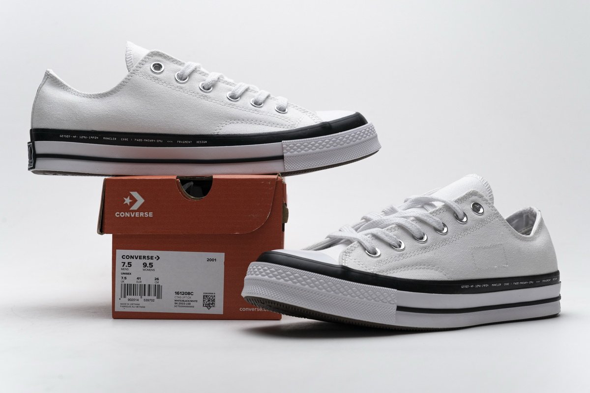 161208C Fragment x Moncler Converse CTAS LIFT OX White