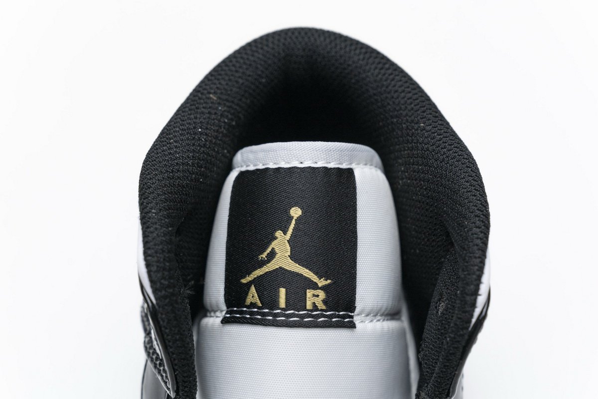 852542-007 Air Jordan 1 Mid Gold Patent Leather