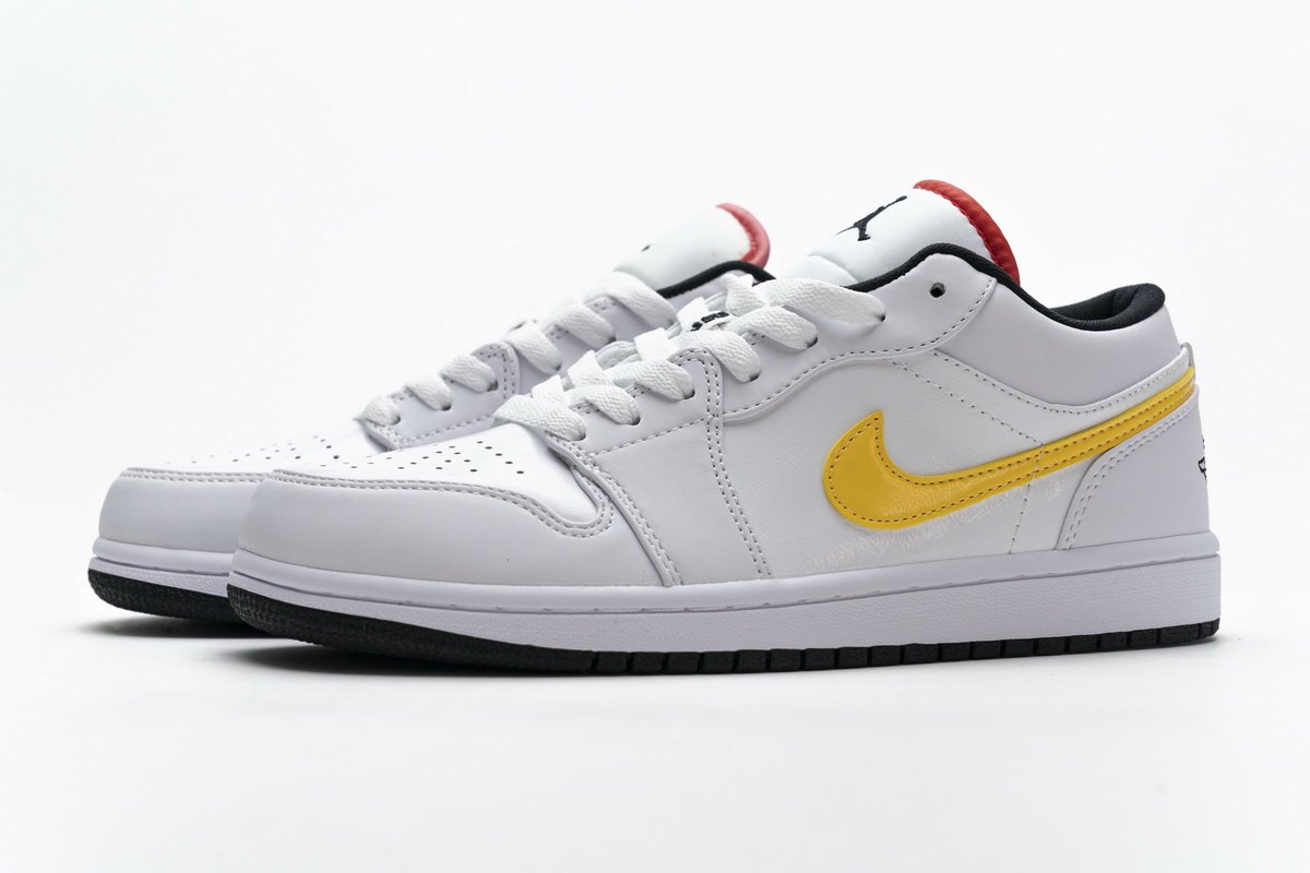 CW7009-100 Air Jordan 1 Low White Multi-Color