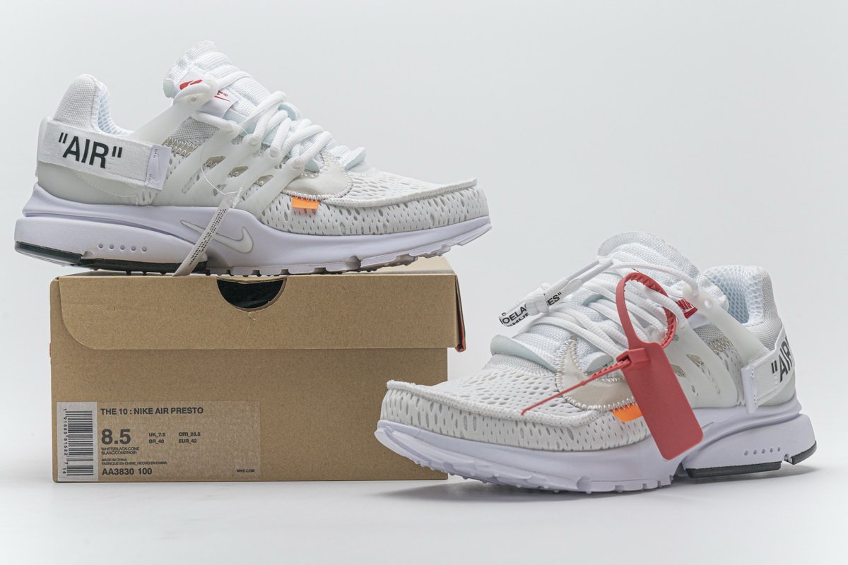 AA3830-100 OFF-WHITE x Nike Air Presto White