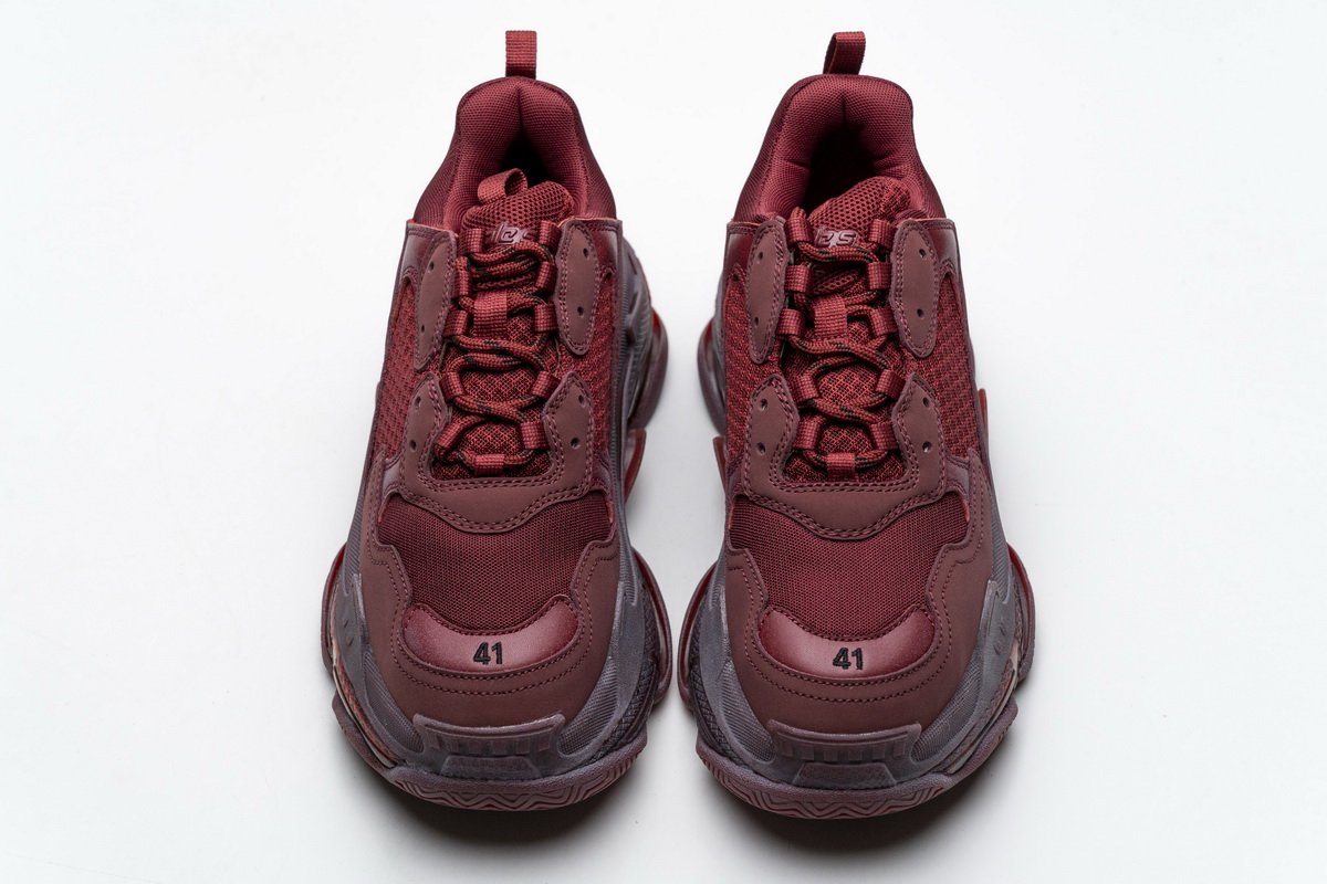 541624 w09e1 1628 Ba*len*cia*ga triple s red wine