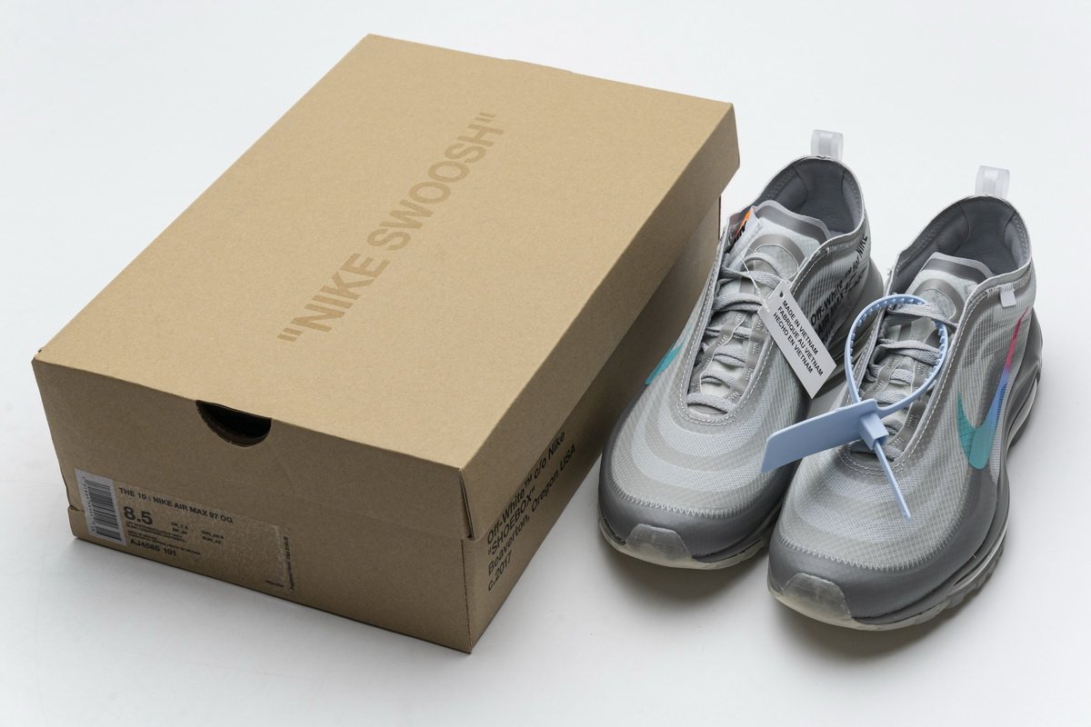 AJ4585-101 Off-White x Nike Air Max 97 Wlolf Grey Menta