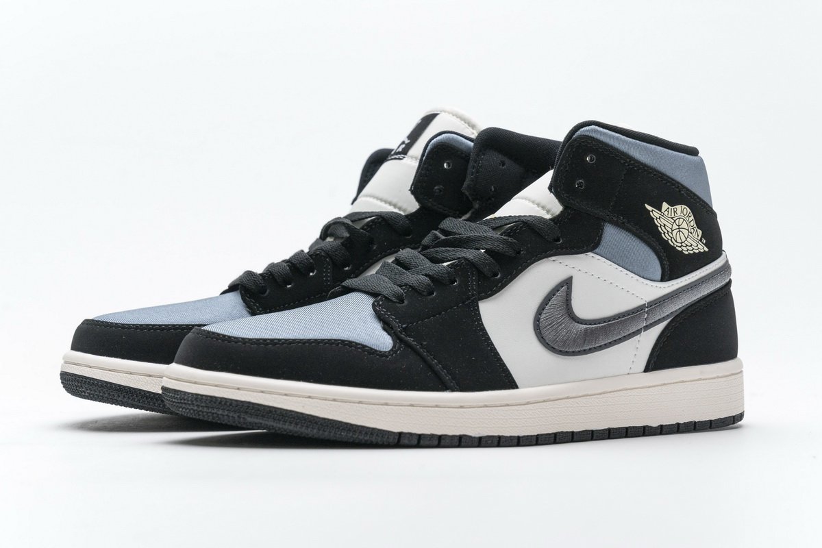 852542-011 Air Jordan 1 Mid SE “Satin Grey”