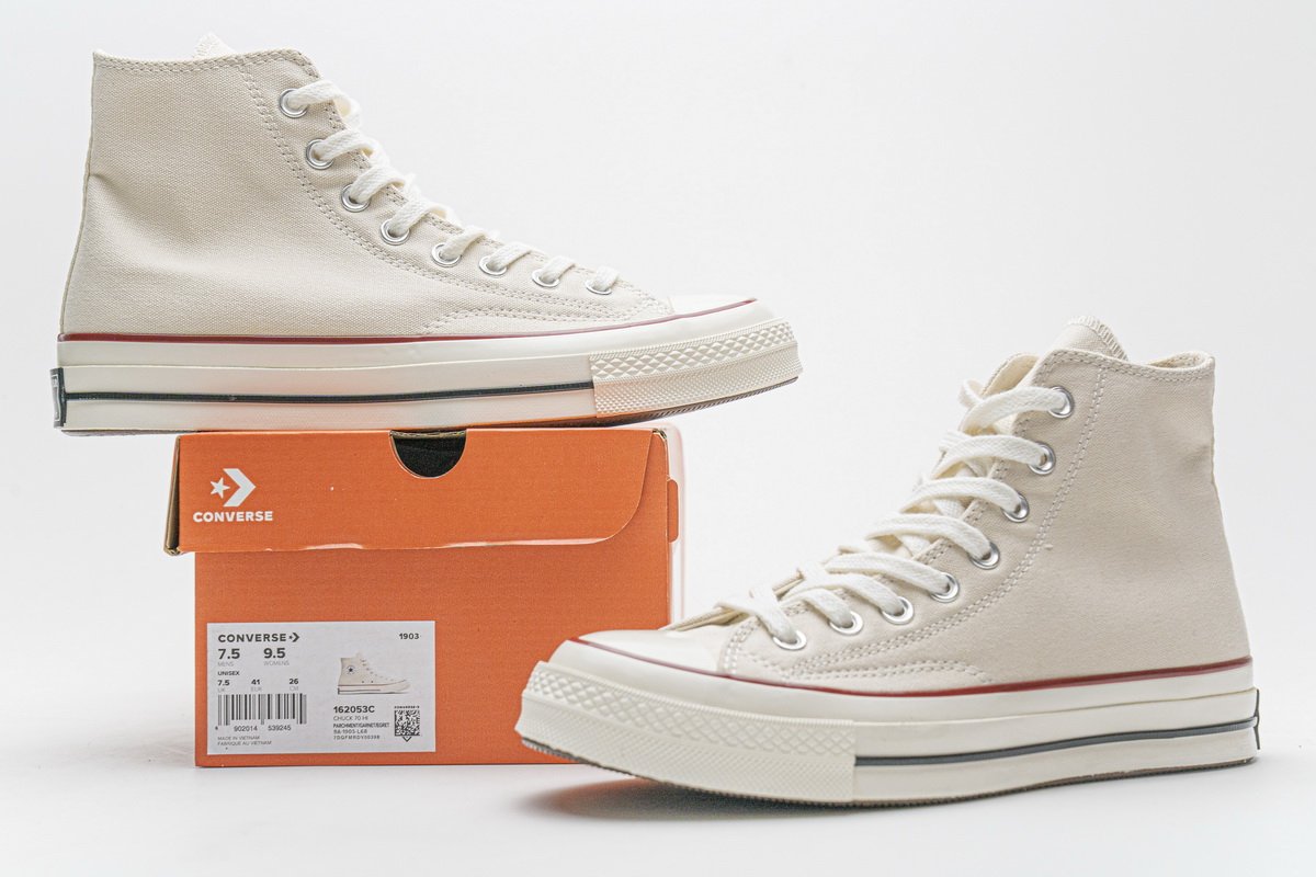 162053C Converse Chuck 70 HI Parchment Garnet Egret