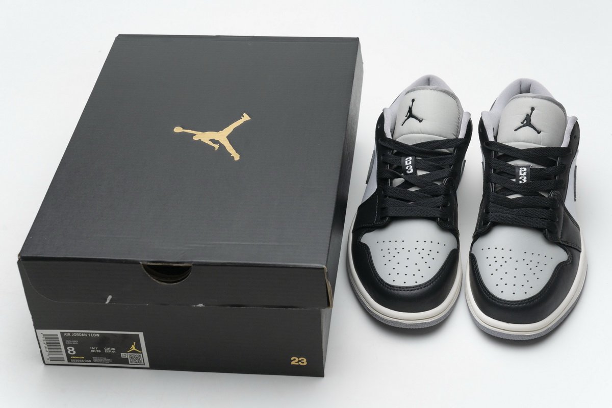 553558-039 Air Jordan 1 Low Light Smoke Grey