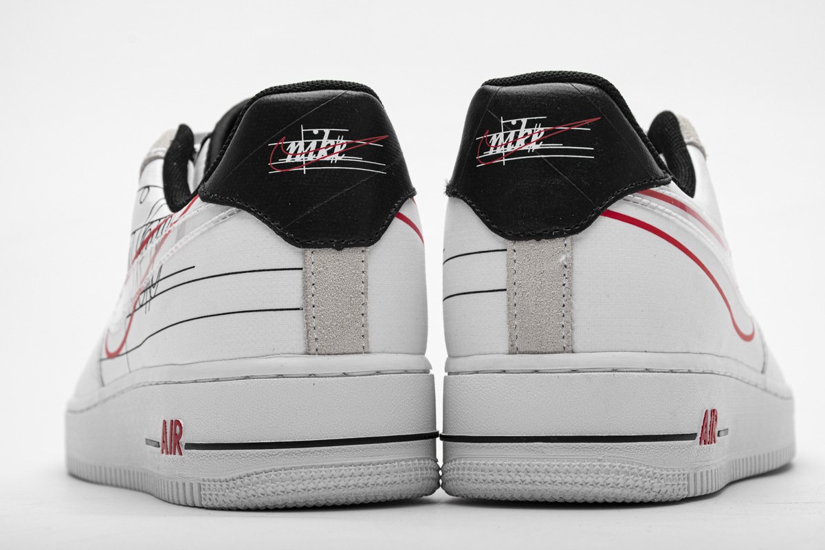 CK9257-100 Nike Air Force 1 ’07 LV8 White Black Pure Platinum