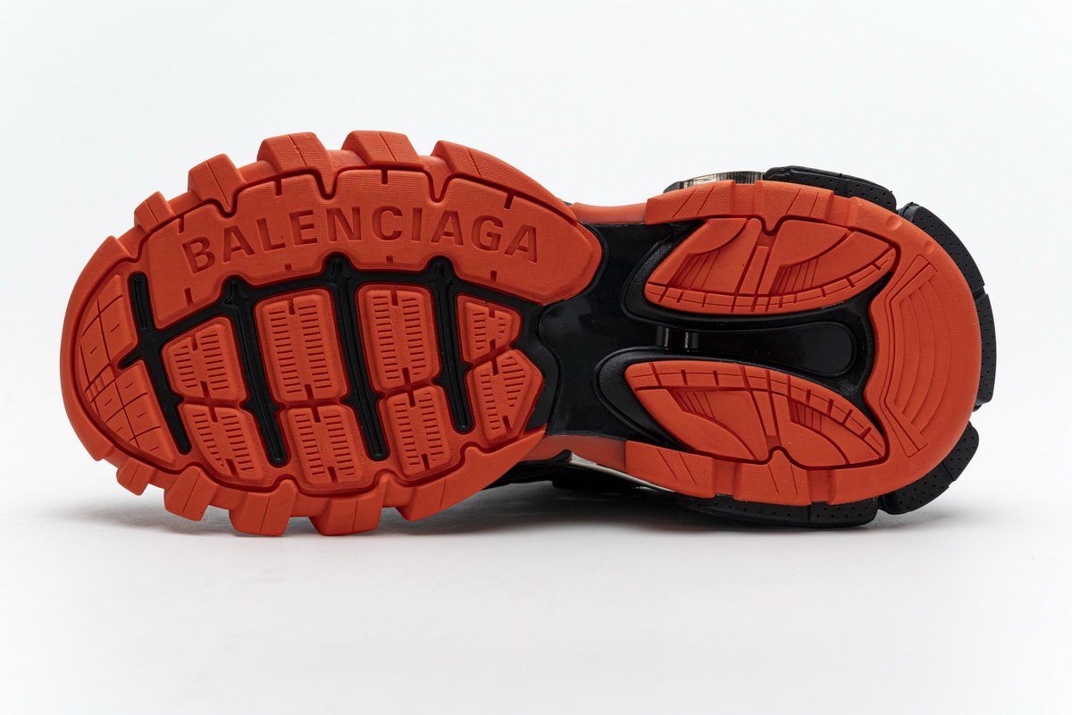570391 W2GN1 2002 Blenciaga Track 2 Sneaker Dark Grey Orange