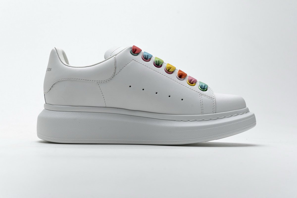 462214 WHGP7 9001 Ale*d*r M*Q*en Sneaker White Rainbow