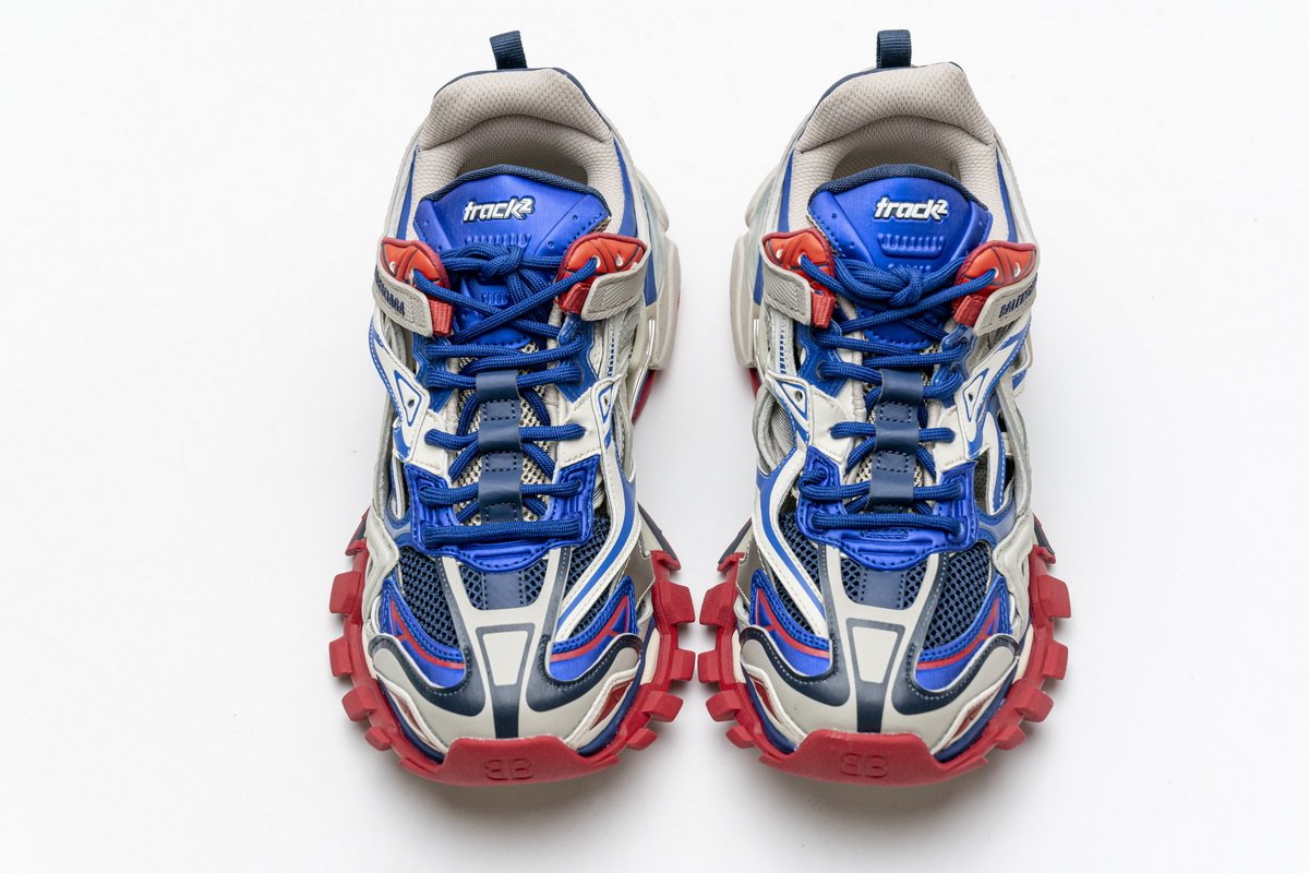 570391 W2GN2 8570 Blenciaga Track 2 Sneaker Beige Blue