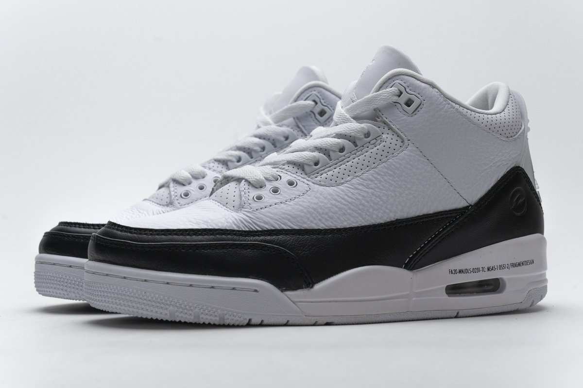 DA3595-100 Fragment Design x Air Jordan 3 Black White