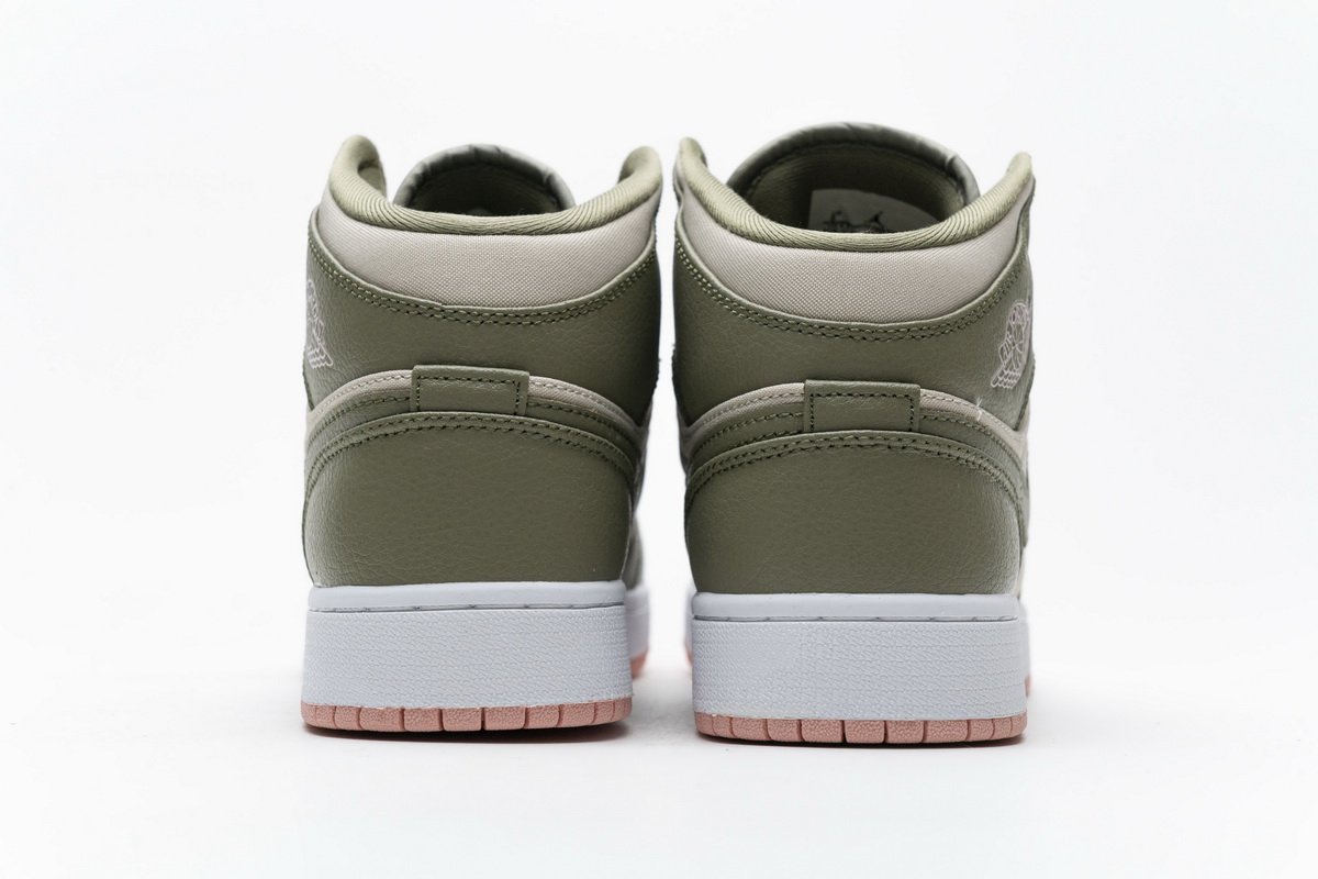 555112-225 Air Jordan 1 Mid GS Trooper Bleached Coral