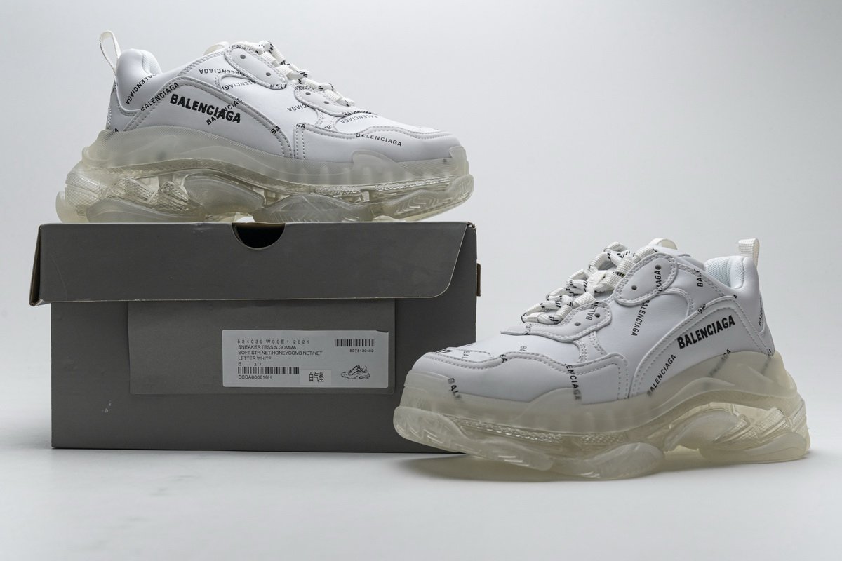 524039 w09e1 2021 Ba*len*cia*ga triple s letter white