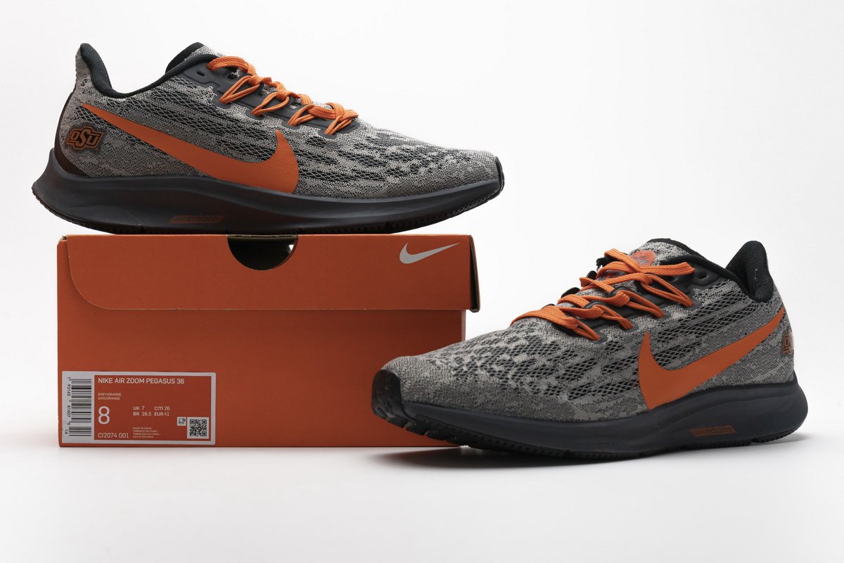 CI2074-001 Nike Air Zoom Pegasus 36 Grey Orange