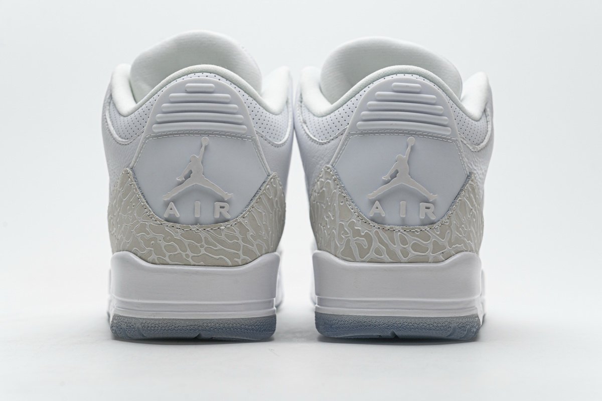 136064-111 Air Jordan 3 Retro Pure White
