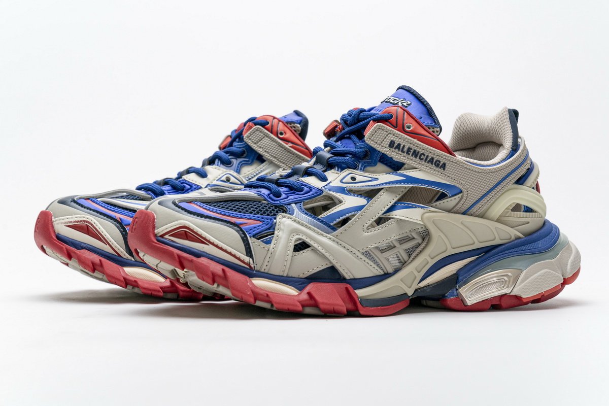 570391 W2GN2 8570 Blenciaga Track 2 Sneaker Beige Blue