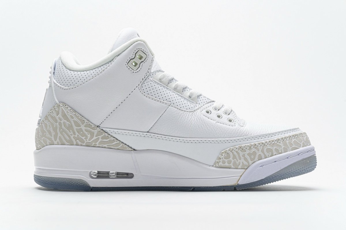 136064-111 Air Jordan 3 Retro Pure White