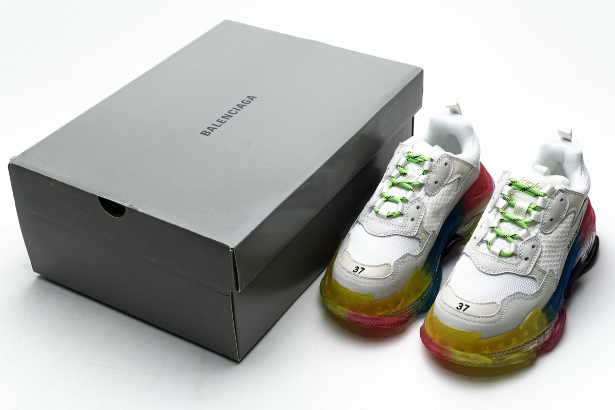 544351 w09e1 1895 Ba*len*cia*ga triple s rainbow