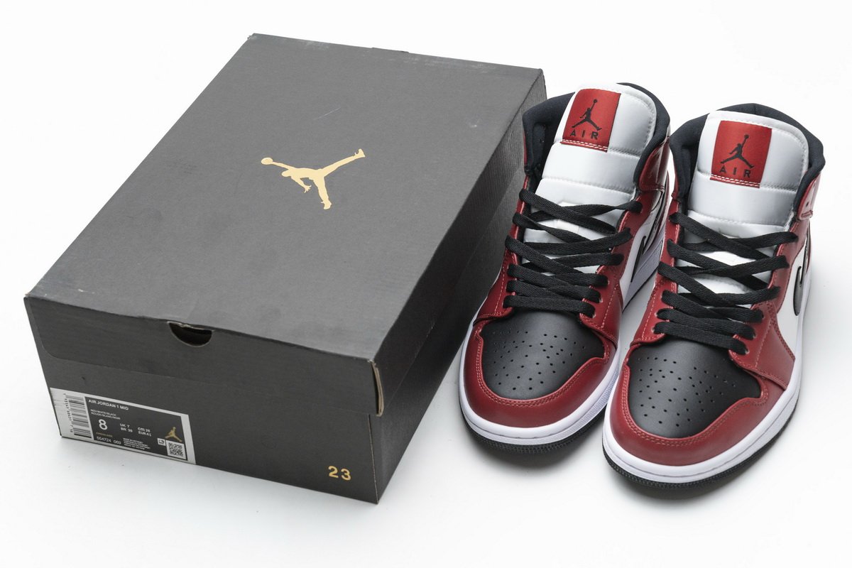 554725-069 Air Jordan 1 Mid Gym Red