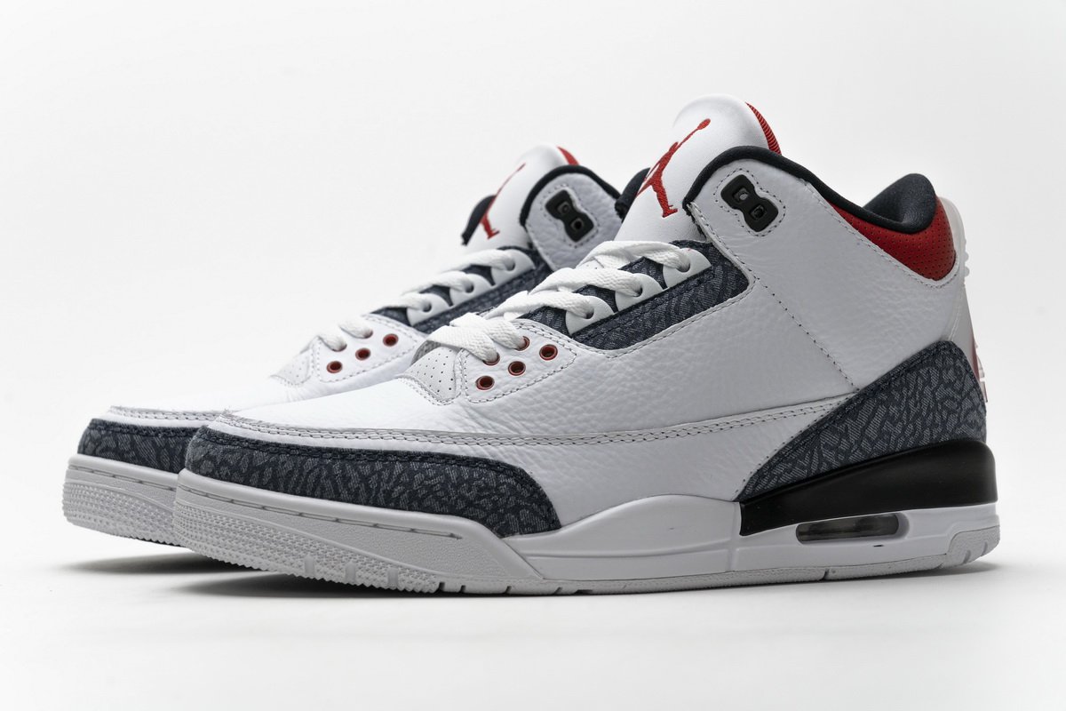 CZ6431-100 Air Jordan 3 Retro Fire Red Denim