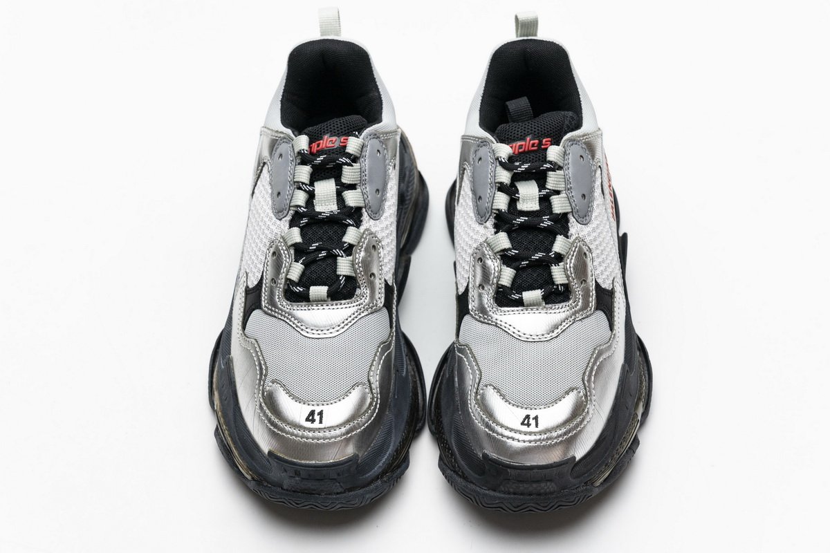 541624 w09e1 7320 Ba*len*cia*ga triple s black silver2