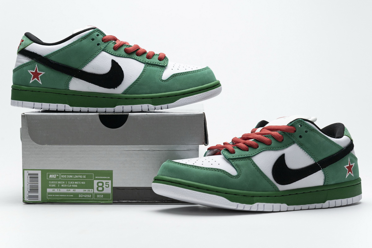 304292 302 Nike SB Dunk Low Pro “Heineken”