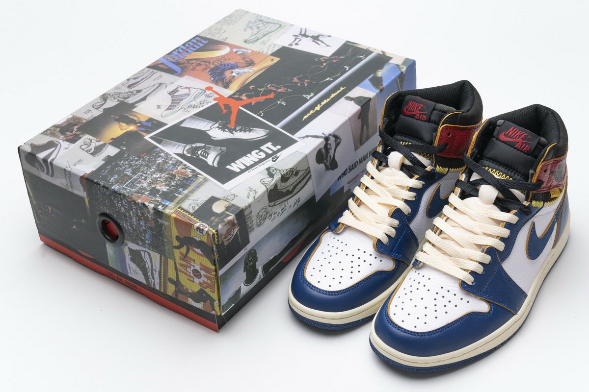 BV1300-146 Air Jordan 1 Retro High Union Los Angeles Blue Toe