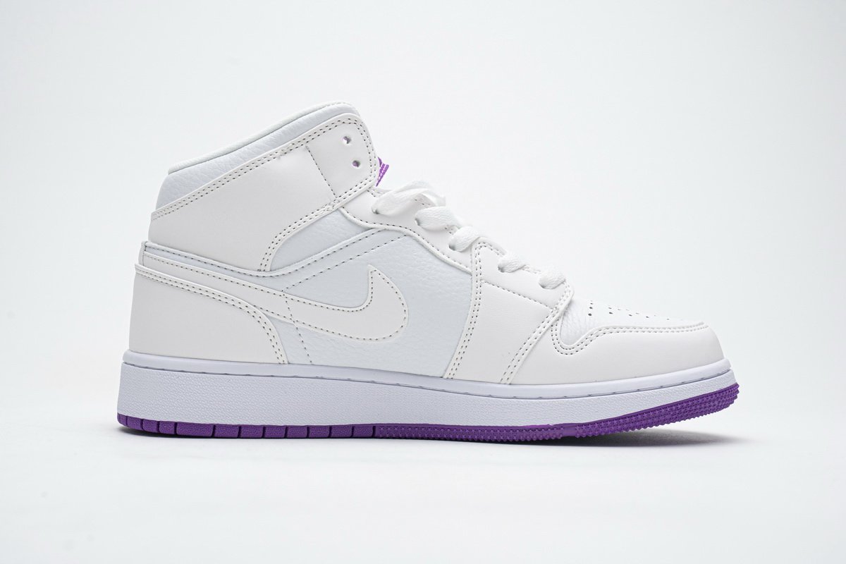 555112-100 Air Jordan 1 Mid SE White Fuchsia Blast