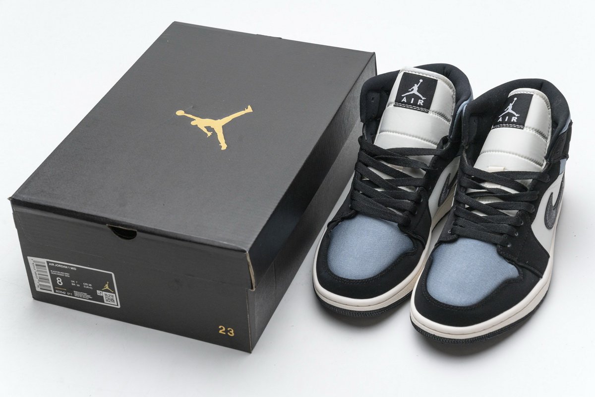 852542-011 Air Jordan 1 Mid SE “Satin Grey”