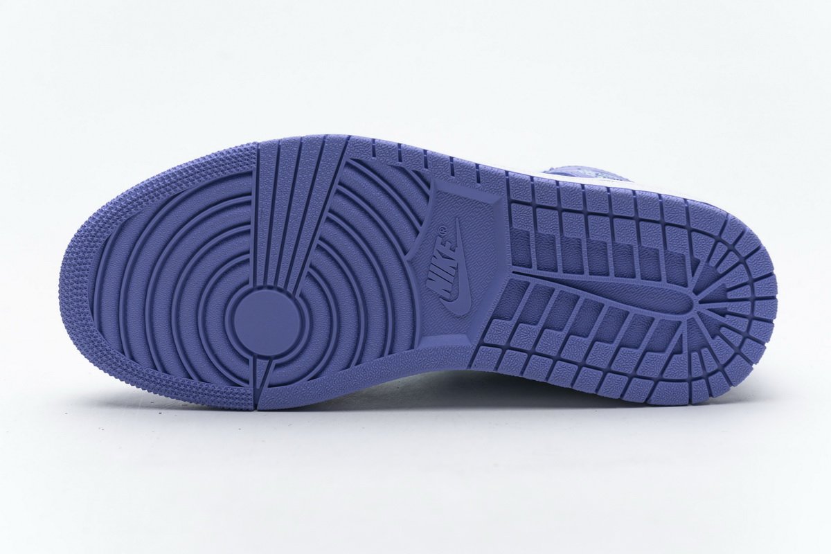 554725-500 Air Jordan 1 Mid Purple Aqua Blue
