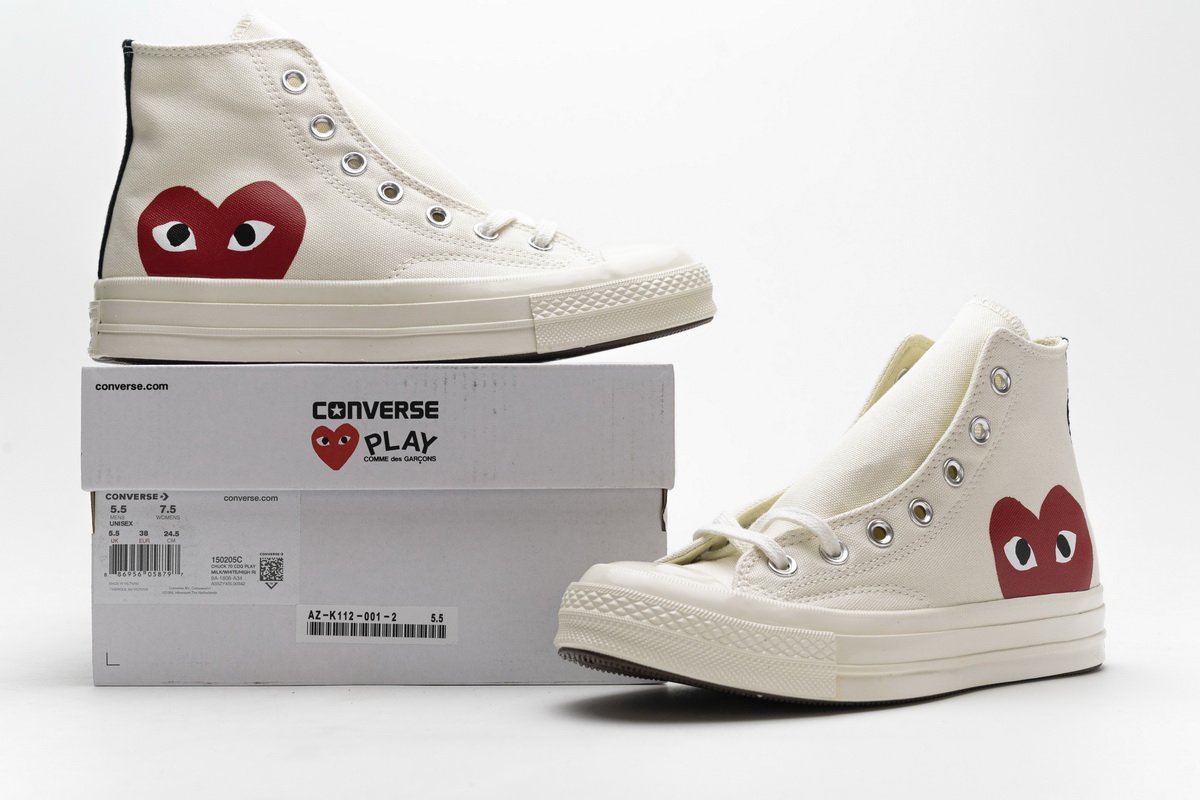 150205C CDG Play x Converse Chuck Taylor All Star 70 High Top