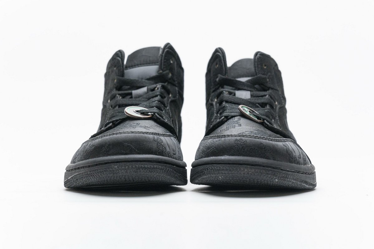 CU2804-300 Edison Chen x Air Jordan 1 Mid “Fearless Black”