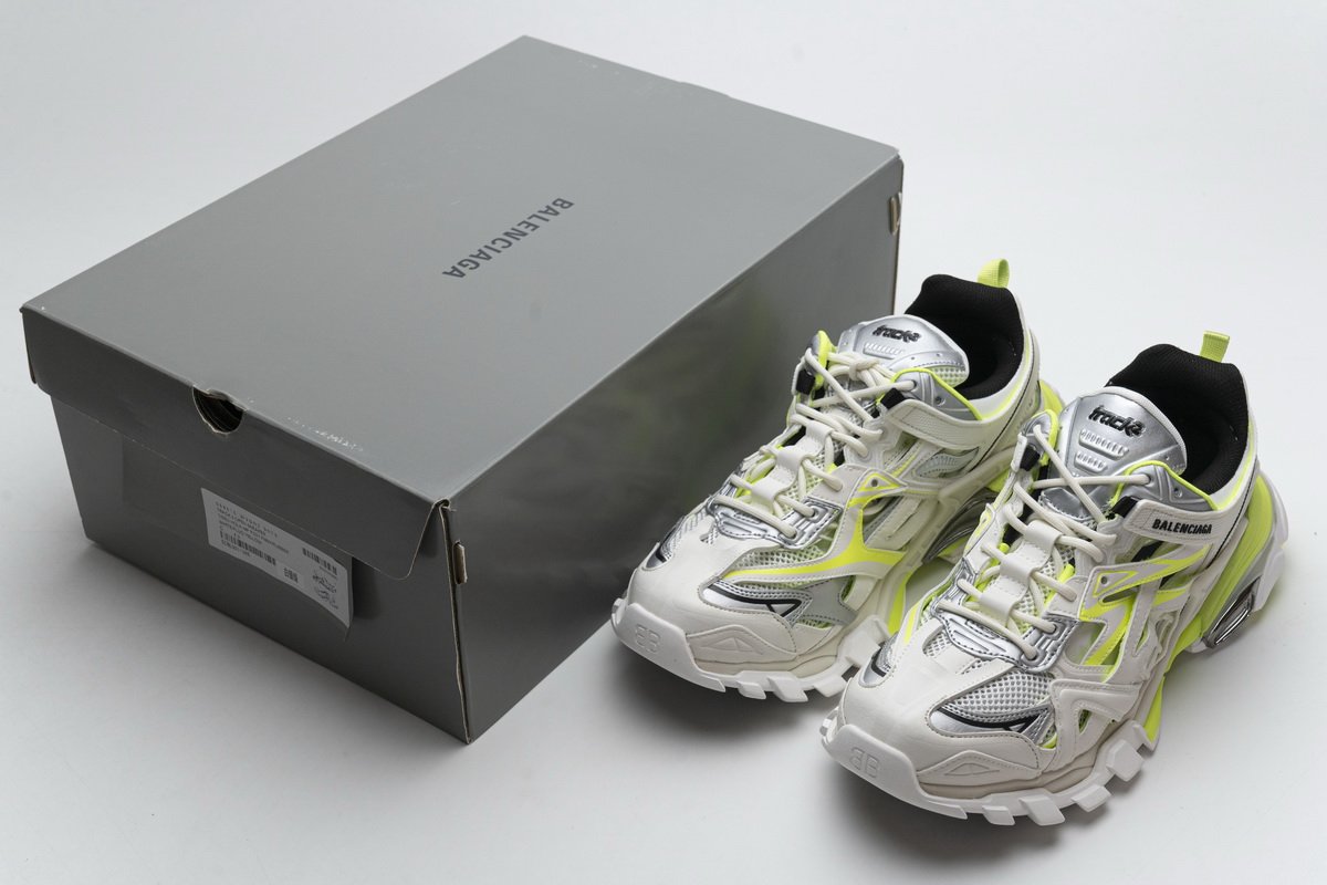 568515 W2ON3 9073 Blenciaga Track 2 Sneaker White Fluo Yellow