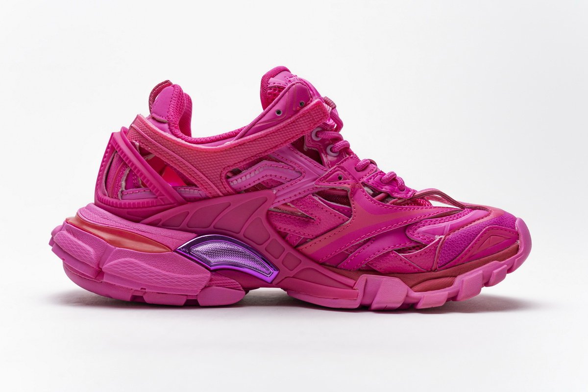 568615 W2FC1 5845 Blenciaga Track 2 Sneaker Fluo Pink